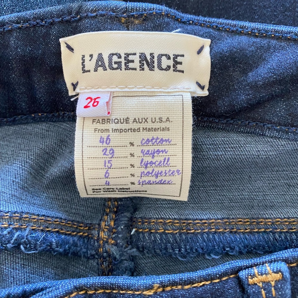 L'AGENCE Brigitte Mid-Rise Skinny Jean Dark Midnight Wash - Picture 8 of 8